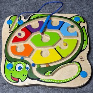 Magnetic Wooden Maze Puzzle - Color Match with Colorback Sea Turtle from Hape